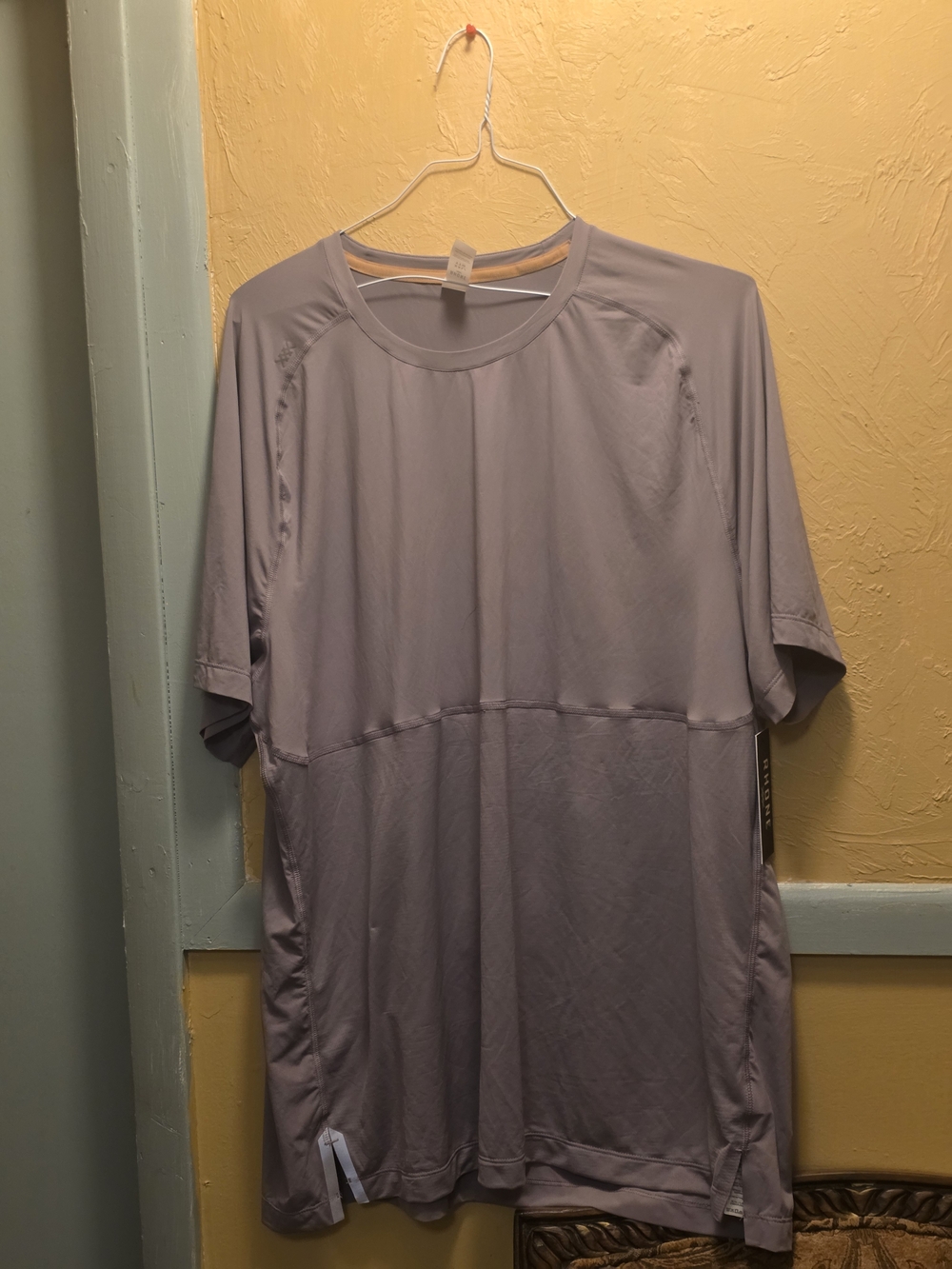 Men's Short-Sleeve Performance Tee in Light Lavender With  a Slightly Pen Stain